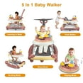 thumbnail image 5 of JieC 5-in-1 Baby Walker with Wheels,Infant Toddler Walkers Bouncer for Boys Girls,Pink, 5 of 12