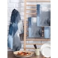 thumbnail image 2 of Navy Blue Grey Kitchen Dish Towels for Drying Dishes Set of 3, Modern Ombre Oil Painted Abstract Art Waffle Weave Microfiber Hand Tea Bathroom Towels Quick Dry & Absorbent Towel 15.7x23.6, 2 of 7