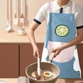 thumbnail image 4 of Xuniizn Aprons for Women with Pockets, Unisex Adjustable Waterproof Aprons for Cooking Large Pockets Chef Apron for Kitchen Cooking, Baking, Grilling, Working, Apron, 4 of 6