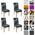 thumbnail image 1 of Chair Covers for Dining Room Set of 4, Stretch Dining Chair Cover 4 Pieces, Washable Kitchen Parsons Chair Slipcovers 4 Pack, Removable Seat Protector for Home and Party, 1 of 4