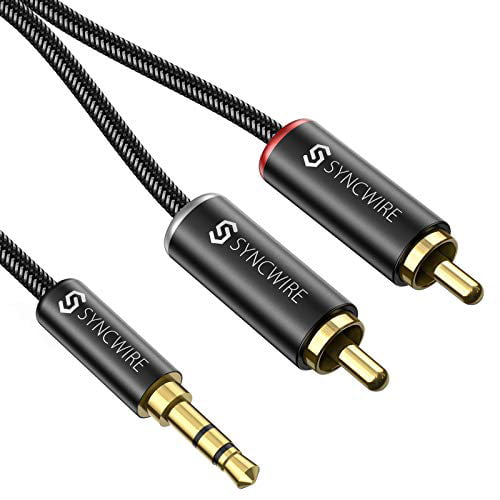 6FT METAL BODY GOLD PLATED Dual RCA Male to Male Audio Cable No Noise Free Shipp 