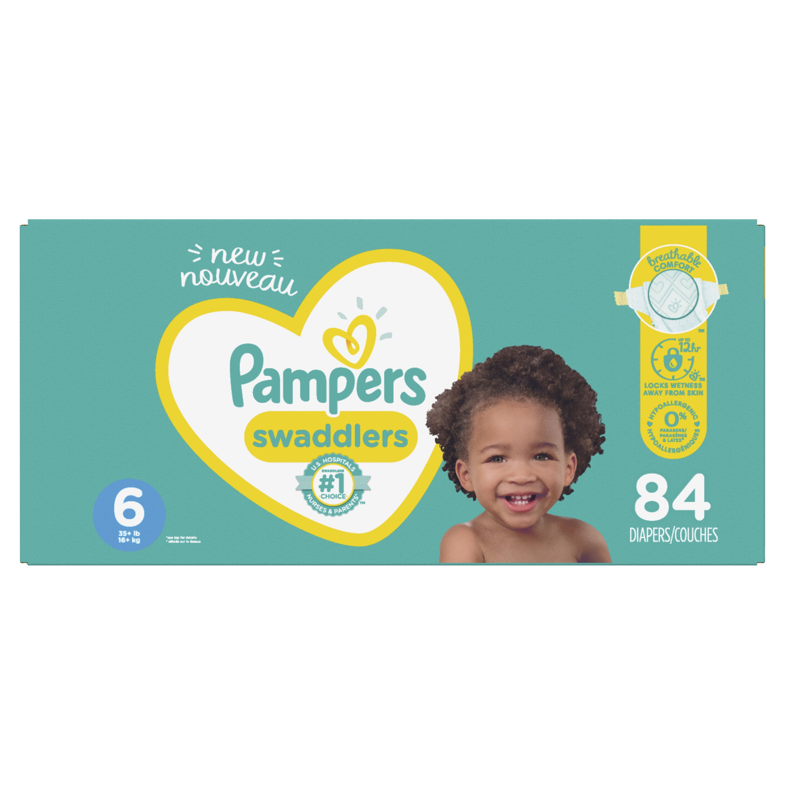 Pampers Swaddlers Diapers, Soft and Absorbent, Size 6, 84 ct