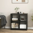 thumbnail image 3 of Giantex 4-Cube Bookcase, Freestanding Open Bookshelf, Storage Wooden Display Shelf, Black, 3 of 8