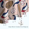 thumbnail image 6 of Pink Baseball Gear Pattern Shower Curtain 36"x72" ,Bathroom Decorative Shower Curtains Set with 12 Hooks,Modern Waterproof Washable Shower Curtain, 6 of 6