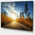 thumbnail image 2 of Route en Forêt d'Automne Panorama - Impression sur Toile, 2 of 4