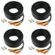 thumbnail image 1 of Paquete de 4 Cámara de seguridad CCTV Cable BNC Siamese Pre-Hecho 2-en-1 Video y potencia PVC Negro 100 pies SatelliteSale, 1 of 6