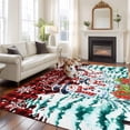 thumbnail image 2 of 5'x7' Area Rugs for Living Room Bedroom, Christmas Washable Rug Carpet Runner Indoor Outdoor, Snowman Pine Trees Snowflakes Buffalo Plaid Non Slip Floor Mats Area Rug for Kitchen, Nursery, 2 of 8