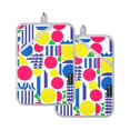 thumbnail image 7 of Yayeee Pot Holders Kitchen Heat Resistant with Pocket 7"x9.8" Cotton Oven Cooking Hot Pads, Red Retro Shapes, 7 of 7