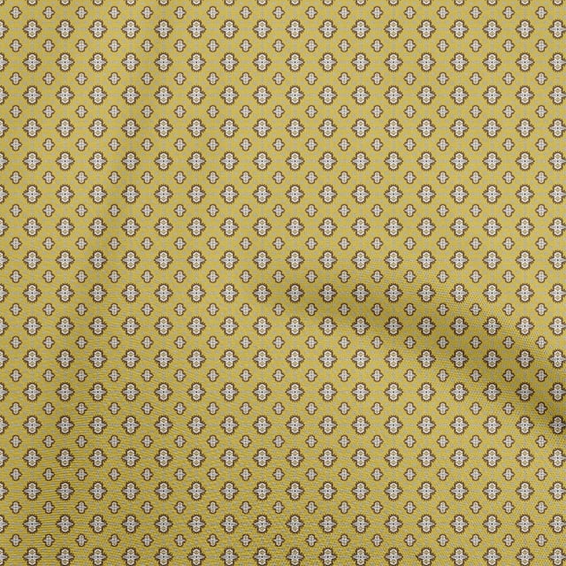 oneOone Rayon Yellow Fabric Asian Kilim Sewing Craft Projects Fabric Prints By Yard 56 Inch Wide
