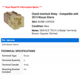thumbnail image 2 of Clutch Interlock Relay - Compatible with 2013 Nissan Xterra, 2 of 2
