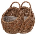 thumbnail image 5 of unbranded  2 Pcs Wall Hanging Rattan Flower Basket Decorative Storage Baskets Pot, 5 of 8