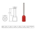 thumbnail image 3 of 1000-Piece Insulated Pin-Type Copper Ferrules for AWG 22 Wires, Durable PVC Sheath, Corrosion-Resistant, Ideal for Electrical and Automation Applications, 3 of 6