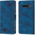 thumbnail image 3 of S10 Phone Case Wallet,for Galaxy S10 Case,[Card Holder Slots][Wrist Strap][Stand Function] TPU Interior Protective PU Leather Phone 2023 Flip Cases Cover for Samsung Galaxy S10 6.1 Inch (Blue), 3 of 14