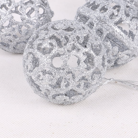 Christmas Savings! Dvkptbk 6cm Christmas Xmas Tree Ball Bauble Hanging Home Party Ornament Decor for Christmas Gifts Silver