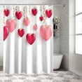 thumbnail image 3 of Valentine''s Day Shower Curtain Set, Love Heart Bath Shower Curtain with Hooks Waterproof Fabric Shower Curtains for Bathroom Romantic Valentines Holiday Decorations Red Pink Romantic 36x72 Inch, 3 of 6