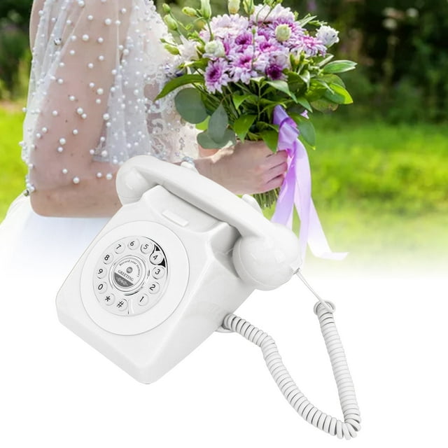 Audio Message Recording Telephone, Audio Message Guest Book Versatile Stylish Look 8GB Storage for Wedding Beige,Yellow,White,Red,Black,Pink