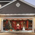 thumbnail image 3 of Ganfancp Christmas Snowy Garage Door Decoration Banner Hanging Fabric Border Holiday Party Photo Photography Background Fabric Ofertas Del Día Sólo En Línea 1X Bandera, 3 of 3