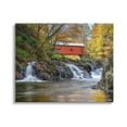 thumbnail image 2 of Stupell Bridge Waterfalls Flowing River Foliage Landscape Photography Gallery Wrapped Canvas Print Wall Art, 2 of 5