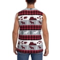 thumbnail image 4 of Haiem Men's Buffalo Plaid Forest Print Tank Tops Summer Sleeveless Cut Off Workout T-Shirts Fitness Vest Athletic Undershirts-X-Large, 4 of 8
