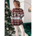 thumbnail image 5 of Suéter navideño de otoño e invierno para mujer, jersey de manga larga de punto a la moda, jersey informal blanco con cuello redondo, suéteres básicos elegantes 2022, 5 of 5
