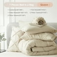 thumbnail image 6 of Davulos Queen Size Comforter Set,7 Pieces Khaki Bedding Sets for All Season Bed in a Bag with Comforter ,Flat Sheet ,Fitted Sheet ,Pillowcases & Shams, 6 of 8