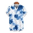 thumbnail image 4 of Gamivast Men's Tie Dye Button Down Shirts Short Sleeve Abstract Print Beach Tops Lightweight Breathable Casual Summer Vacation Hawaiian Blouse, 4 of 6