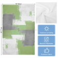 thumbnail image 5 of Sage Green Gray 1 Pack Kitchen Towel, Water Absorbent Dish Towel, Modern Oil Painting Abstract Geometric Decorative Hand Towels - Quick Drying Cloth for Cooking Baking, 18x28 Inch, 5 of 8