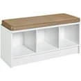 ClosetMaid 3Cube Organizer Cubby Storage Bench with Seat, White