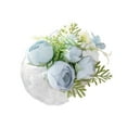 thumbnail image 2 of Blueek Wedding Party Wrist Flower - 4 in Perfect for Brides, Bridesmaids & Groomsmen - Durable Plastic Wrist Corsage,Blue, 2 of 6