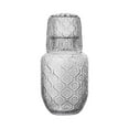 thumbnail image 4 of Jarra de Cristal Strade Fareast Limited para mesita de noche con juego de tazas jarra y vaso Transparentes con Patrón Tallado para Decoración del hogar Liviana y elegante, 4 of 8