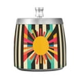 thumbnail image 7 of Yayeee Ashtray with Lid for Cigarette Smokeless Stainless Steel Home Ash Holder, Geometric Sun, 7 of 7