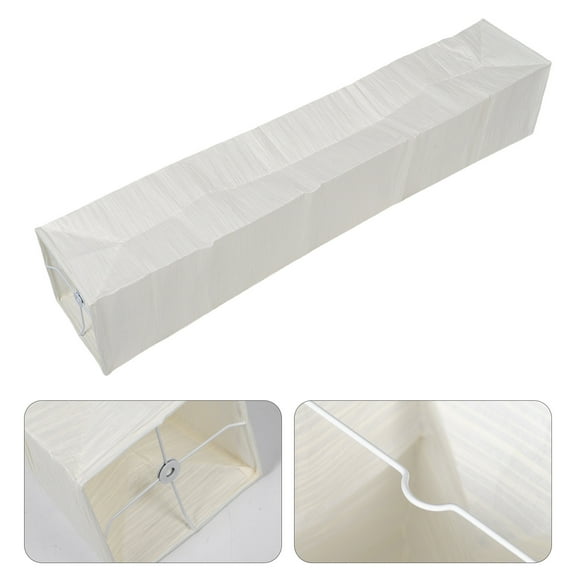 OUNONA Foldable Beige Paper Floor Lamp Shade with Easy Setup, Lightweight Design for Living Room and Bedroom Decor