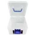 thumbnail image 6 of Clear Plastic Storage Box With Blue Plastic Top Handle And Latch -8.25 Inches Wide, 6 of 7