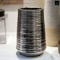 thumbnail image 2 of Lynde Combed Electroplated Metallic Vase, 2 of 10