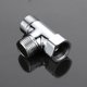 thumbnail image 3 of G1/2" Brass 3 Way Diverter - Universal Shower Tee Adapter - Shower Hose Diverter for Portable Bidet and Sprayer - Chrome, 3 of 5