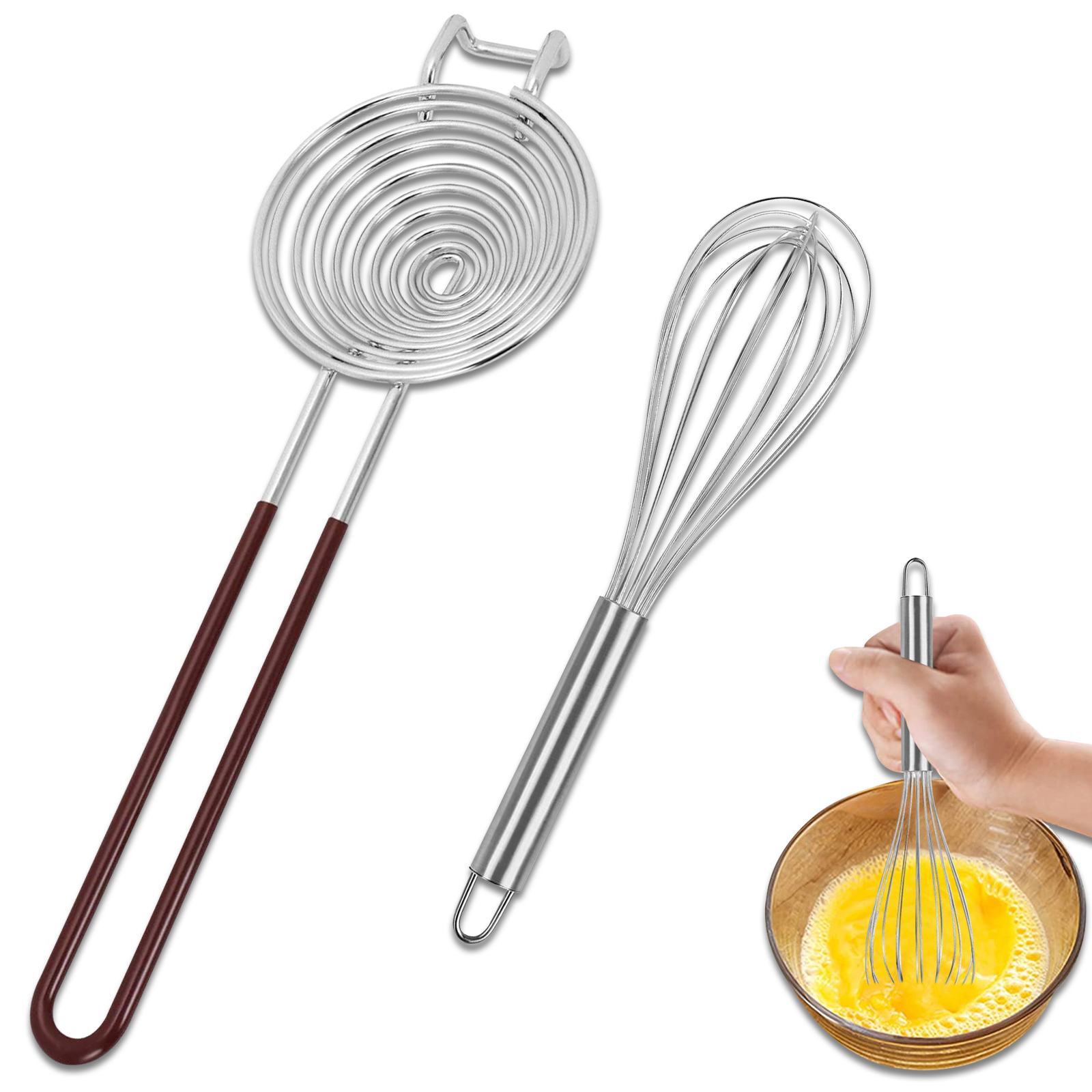 Egg Yolk Remover, Stainless Steel Egg Yolk White Separator with One