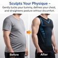 thumbnail image 4 of North Alpine Compression Shirt, Mens Tank Tops, Slimming Body Shaper Vest, Sport Running Dry Fit Gym Shirt, 4 of 7