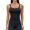 Black, variant on ANFERRY Women Fitted Workout Tank Tops with Built in Bra Ribbed Seamless U Back Basic Gym Camisoles