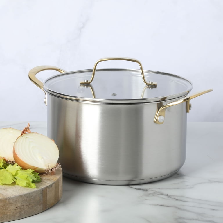 Martha Stewart 5-Quart Stainless Steel Dutch Oven with Glass Lid photo 6