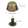 thumbnail image 2 of 12x7mm Flat Hollow Rivet Studs Zinc Alloy Electroplating Bronze Tone 10 Pack, 2 of 5