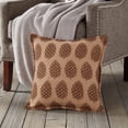 thumbnail image 2 of Greendale Home Fashions 20" x 20" Brown Pinecone Burlap Decorative Pillow, 2 of 4
