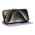 thumbnail image 4 of Crossbody Wallet Case for iPhone 14 Pro, Credit Card Slots Elegant PU Leather Magnetic Closure Shoulder Strap Purse Phone Case Flip Kickstand Full Body Protection Cover for Women Girls, Purple, 4 of 13