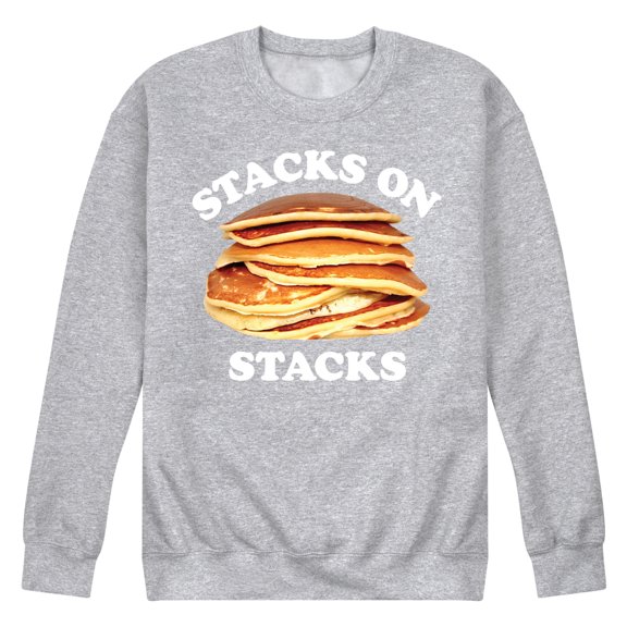 Instant Message - Pancakes Stacks On Stacks - Men's Crew Neck Fleece Pullover