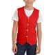thumbnail image 4 of Odeerbi Chaqueta de Traje de Niños y Niñas Color Sólido V Cuello Botón Chaleco Con Bolsillos Vestido Formal Chaleco Para La Fiesta de Boda, 4 of 9
