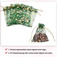 thumbnail image 4 of Uxcell Organza Bag, Sheer Heart Mesh Bags Drawstring Gift Bags Bulk Party Favor Bags Jewelry Pouches Grass Green-Gold 5" x 7", 4 of 6