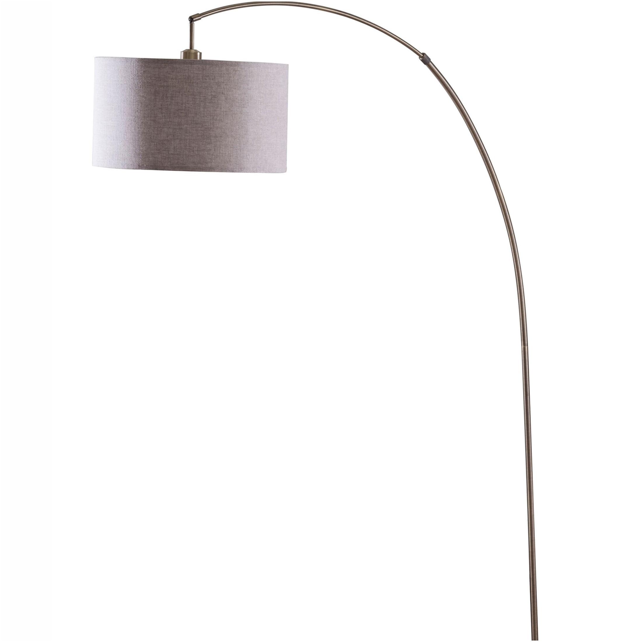 JERFIT Modern Arc Floor Lamp with Marble Base, Multicolor Metal Arch Reading Light for Living Room, Dimmable Standing Lamp with Step-On Switch