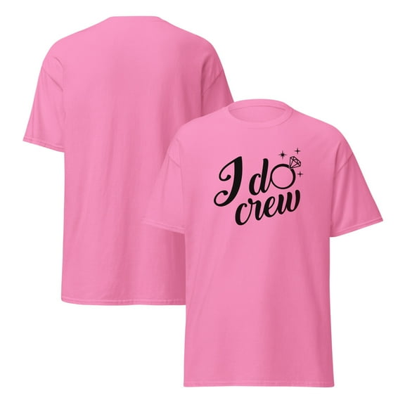 I Do Crew T-Shirt, Coquette,  Perfect for Engagements, Bridal Showers, Wedding Parties, Gift for Bridesmaids, Bachelorette Party (Azalea, S)