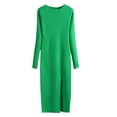 thumbnail image 2 of Dwaogom Women's Sweater Knitted Knitted Dress Women's Long Sleeve Tight Bottom Wrap Hip Skirt The Coat Women'S Corduroy Shacket Jacket Shirts, 2 of 7