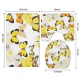 thumbnail image 3 of Yellow Butterfly Pattern Bathroom Rugs Sets 3 Piece,Toilet Cover Set,Absorbent Non Slip Bathroom Mats Sets with U-Shaped Contour Rug Toilet Rug Set, 3 of 5