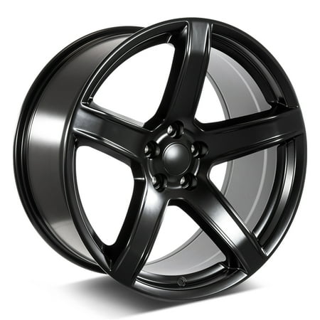 Set of 24" Satin Black HC2 Hellraiser Style Wheels for RAM 1500, Dodge Durango, Dakota (24x10, 25mm Offset)